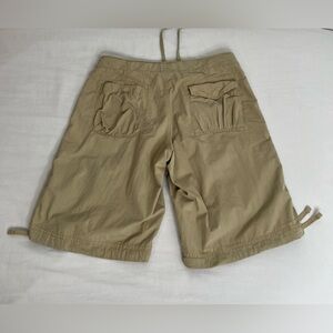 Gap Cargo Shorts Mid Rise Womens Size S Beige Pockets Drawstring